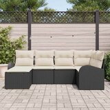  Sjedeća garnitura za vrt 6 kom. Crna poliratan 234 x 124 x 85 cm | Shoptok.si