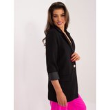 Fashion Hunters Women's black single-breasted blazer Cene