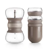 Calm set 4-delni čajnik infuzor + 2kos skodelica čaj + doza h9cm / steklo, silikon, inox, (5000199817)