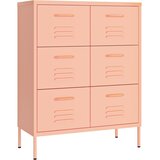 Ormarić s ladicama ružičasti 80 x 35 x 101,5 cm čelični | Eponuda.com