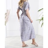 Resti Long purple women's dress with small flowers - Clothing | Shoptok.si