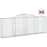  Lučne gabionske košare 6 kom 300x30x100/120cm pocinčano željezo | shoptok.hr