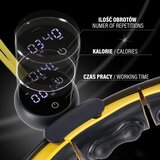 Hhm21 hula hop crno/žuti magnetski s utegom + brojačem hms | shoptok.hr