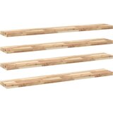  Plutajuće police 4 kom 140x20x4 cm Neobrađeno puno drvo akacije | Shoptok.si