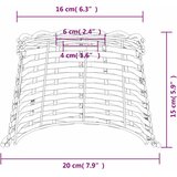  Sjenilo za stropnu svjetiljku smeđe Ø20x15 cm od pruća | shoptok.hr