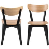 CARRYHOME stol, les črna, barve hrasta | Shoptok.si