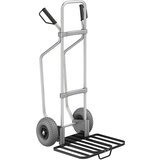eurokraft pro aluminijast voziček za prevoz vreč, z drsnimi sanmi, nakladalna površina za pakete šxg 430 x 450 mm, črne barve, z ročajem, pu-kolesa Cene