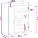  Ormar za cipele s pohranom Hrast sonoma 73,5 x 36 x 92 cm | shoptok.hr