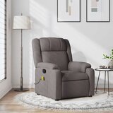 vidaXL Masažni naslonjač od tkanine smeđesivi | shoptok.hr