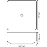  Pravokutni keramički umivaonik crni 38 x 38 x 13,5 cm | shoptok.hr
