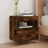  The Living Store Stenske TV omarice z LED 2 kosa dimljeni hrast 40x30x40 cm - TV Stenska Omarica, (21555180) | Shoptok.si