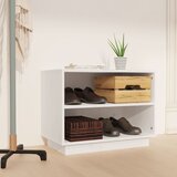 Furnova Omarica za čevlje bela 60x34x45 cm trdna borovina, (21955863) | Shoptok.si