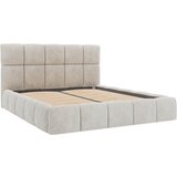 MID.YOU OBLAZINJENA POSTELJA 180 cm x 200 cm , les, tekstil, leseni material bež | Shoptok.si