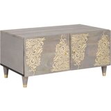vidaXL Klubska miza Siva 80 x 50 x 40 cm trden mangov les Cene