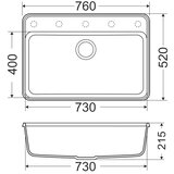 GL milano 1K crna 760x520/215 mm | ePonuda.com