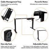 Vonhaus električen Sit/Stand okvir za mizo črn - 3000524 | Shoptok.si