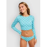 Roxy The Beach Babe Ls Crop Lycra z dolgimi rokavi katydid as if plaid Cene