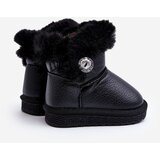 Boto Lined Snow Boots with Fur Black Bessie | Shoptok.si