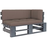  Kutna vrtna sofa od paleta od sivo impregnirane borovine | shoptok.hr