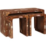 vidaXL Konec mize večbarvno trden predelan les | Shoptok.si