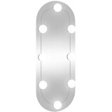  Zidno ogledalo s LED svjetlima 20 x 50 cm stakleno ovalno | shoptok.hr