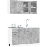  Kuhinjska jedinica Lyon 4 pcs Betonska siva Konstruirano drvo | Shoptok.si