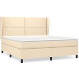  Krevet s oprugama i madracem krem 180x200 cm od tkanine | shoptok.hr
