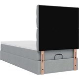 vidaXL Otomanski okvir kreveta s madraca svijetlosivi 90x190cm tkanine | shoptok.hr