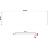  Prozorske klupice 2 kom. Bijela 140 x 40 x 2 cm | shoptok.hr