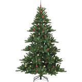 vidaXL Umjetno božićno drvce s nogom with LEDs s stalakom 240cm PVC | shoptok.hr
