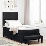  Krevet s opruga kutije s uzglavljem Crna 90 x 190 cm tkanina | shoptok.hr
