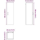 vidaXL Stenska kuhinjska omarica z vrati Umetni hrast 30 x 31 x 100 cm | Shoptok.si