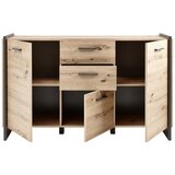 Hom`in Široka Komoda Flash, Barva Hrasta, Siva | Shoptok.si