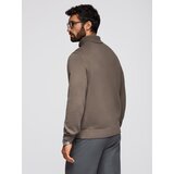 Ombre Men's sweater with a "v-neck" neckline with a shirt collar - black | shoptok.hr