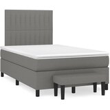  box spring s madracem tamnosivi 120 x 190 cm tkanina | shoptok.hr