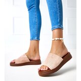  Pink flip-flops with openwork upper Idabel | Shoptok.si