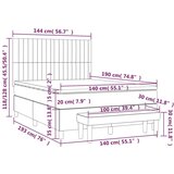  Krevet s oprugama i madracem smeđesivi 140 x 190 cm od tkanine | shoptok.hr