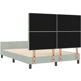  s opruga kutije Svjetlosiva 160 x 200 cm Baršun | shoptok.hr