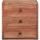 vidaXL Noćni ormarić s 3 ladice 35x25x35 cm masivno drvo mahagonija | shoptok.hr