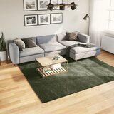 vidaXL Preproga s kratkimi vlakni mehka pralna gozdno zelena 240x240cm | Shoptok.si
