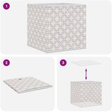 vidaXL Sklopive kutije za pohranu 10 kom krem 32x32x32 cm od tkanine | shoptok.hr