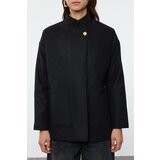 Trendyol Black Regular Elastic Waist Woolen Midi Coat | Eponuda.ba