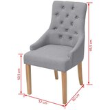  Jedilni stoli 6 kosov svetlo sivo blago | Shoptok.si