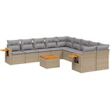  11-dijelni set vrtnih sofa od poliratana s jastucima bež | shoptok.hr