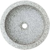 Nadgradni Nadpultni umivalnik siv okrogel Φ41x14 cm keramika | Shoptok.si