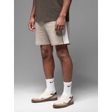 Ombre Men's short sweat shorts with wide stripes - beige | Shoptok.si