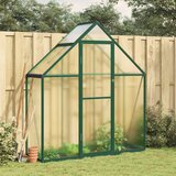 vidaXL Rastlinjak z okvirjem zelen 169x58x195 cm aluminij cene