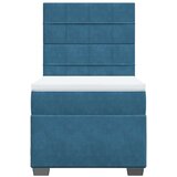 vidaXL Box spring krevet s madracem plavi 90x190 cm baršunasti | shoptok.hr