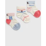Tommy Hilfiger Nogavice za dojenčka 3-pack roza barva