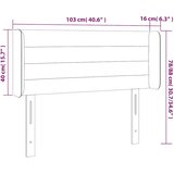  Uzglavlje s ušima tamnoplavo 103x16x78/88 cm baršunasto | shoptok.hr